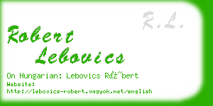 robert lebovics business card